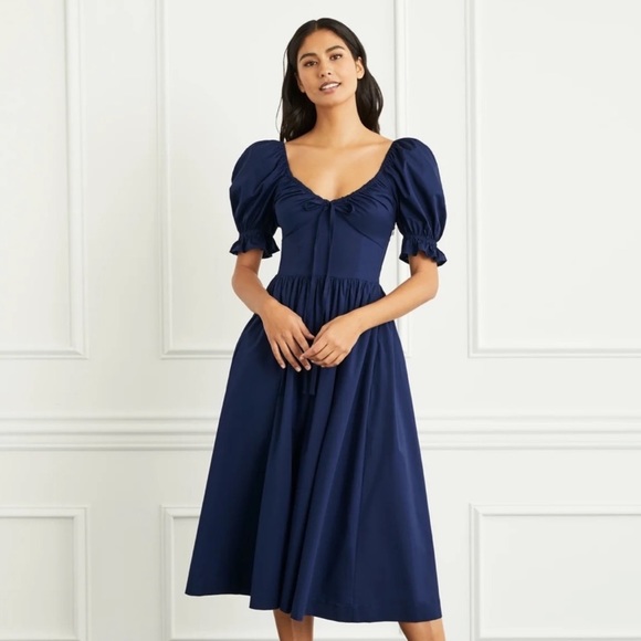 Hill House Dresses & Skirts - NWT HILL HOUSE “ THE OPHELIA DRESS “ MEDIUM - NAVY BLUE MIDI